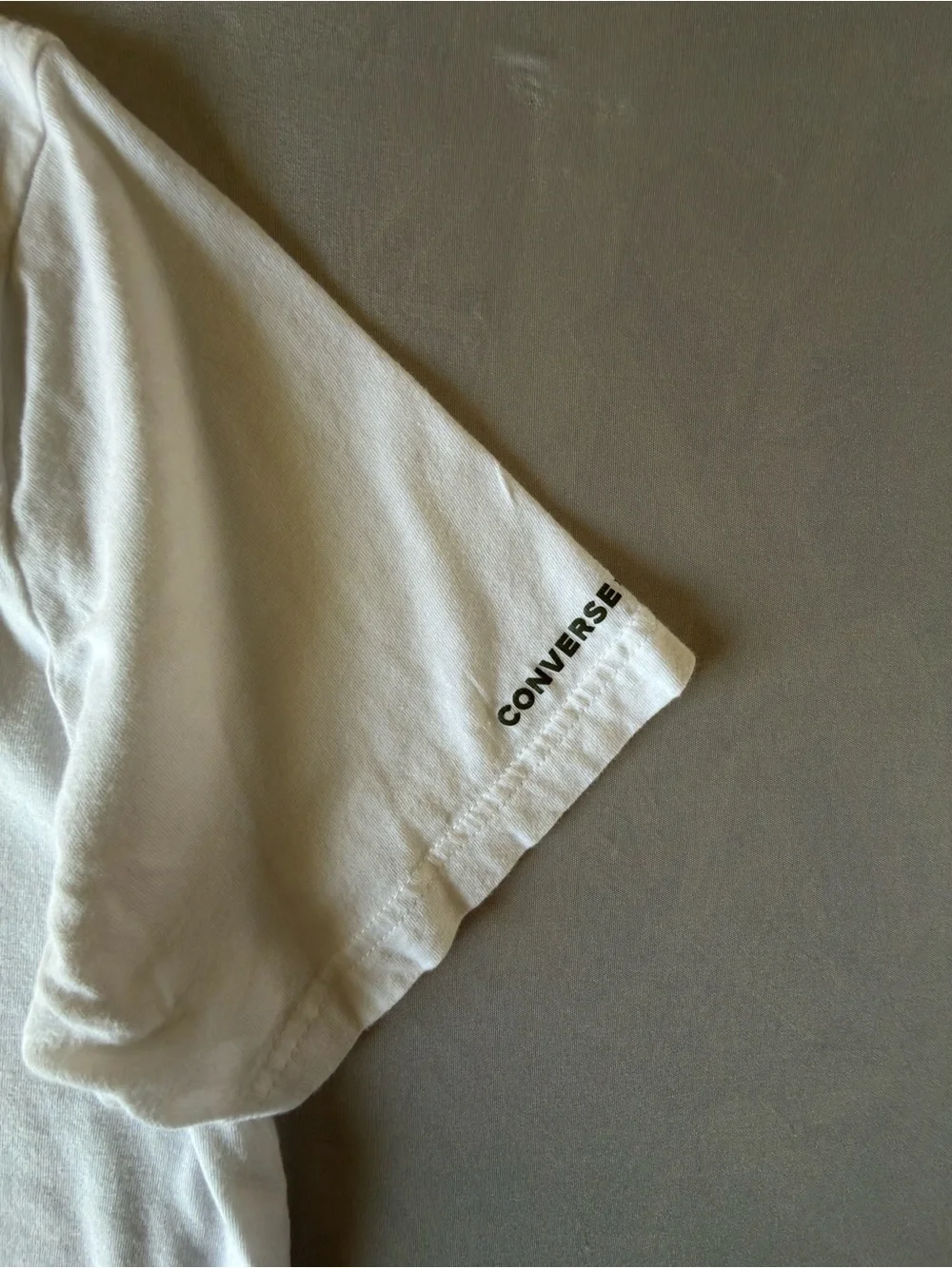 Converse Kids White Tee with Yellow Chest Logo